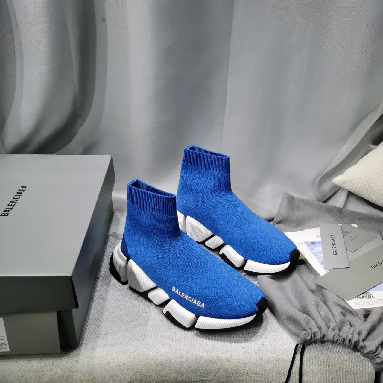 Balenciaga Speed Trainer নীল সক ফিট লাইফস্টাইল স্নিকার্স 8