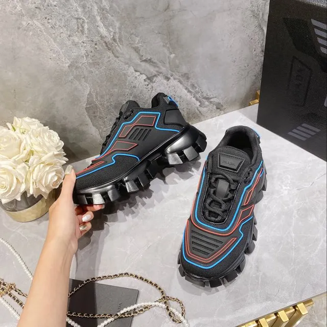 Balenciaga Track أسود متعدد الألوان سول هندسي مواسير سميك أحذية رياضية 9