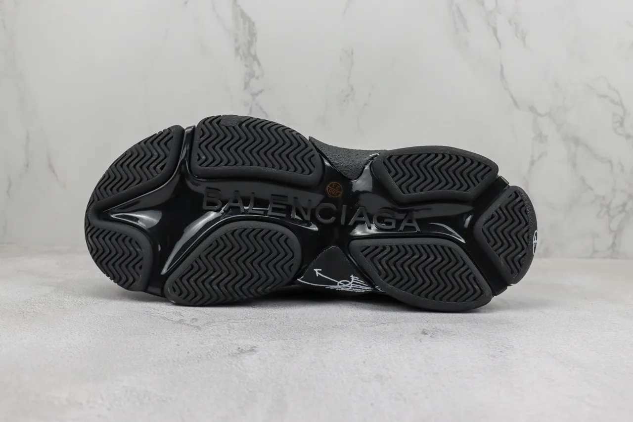 Balenciaga Track Noir Blanc Semelle Oversized Maille Et Synthétique Haut Chunky Sneakers 8