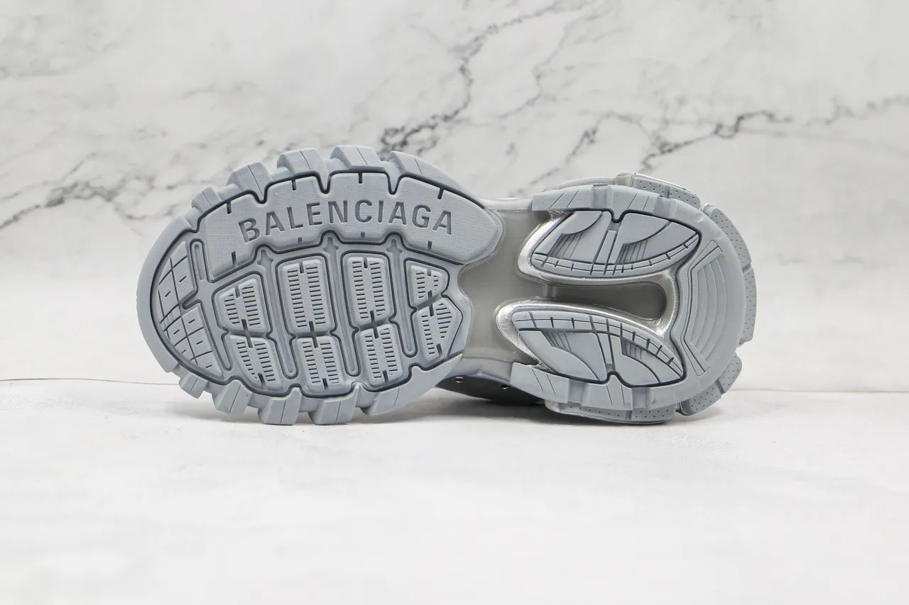Balenciaga Track Trainer Metallic Silver Chunky Sneakers 3