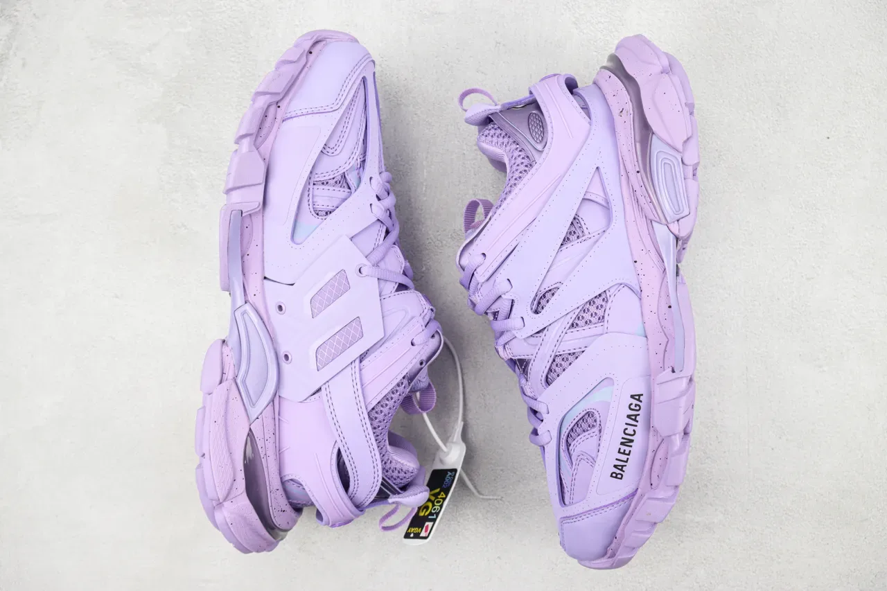 Balenciaga Track Trainer 紫色厚底运动鞋 2