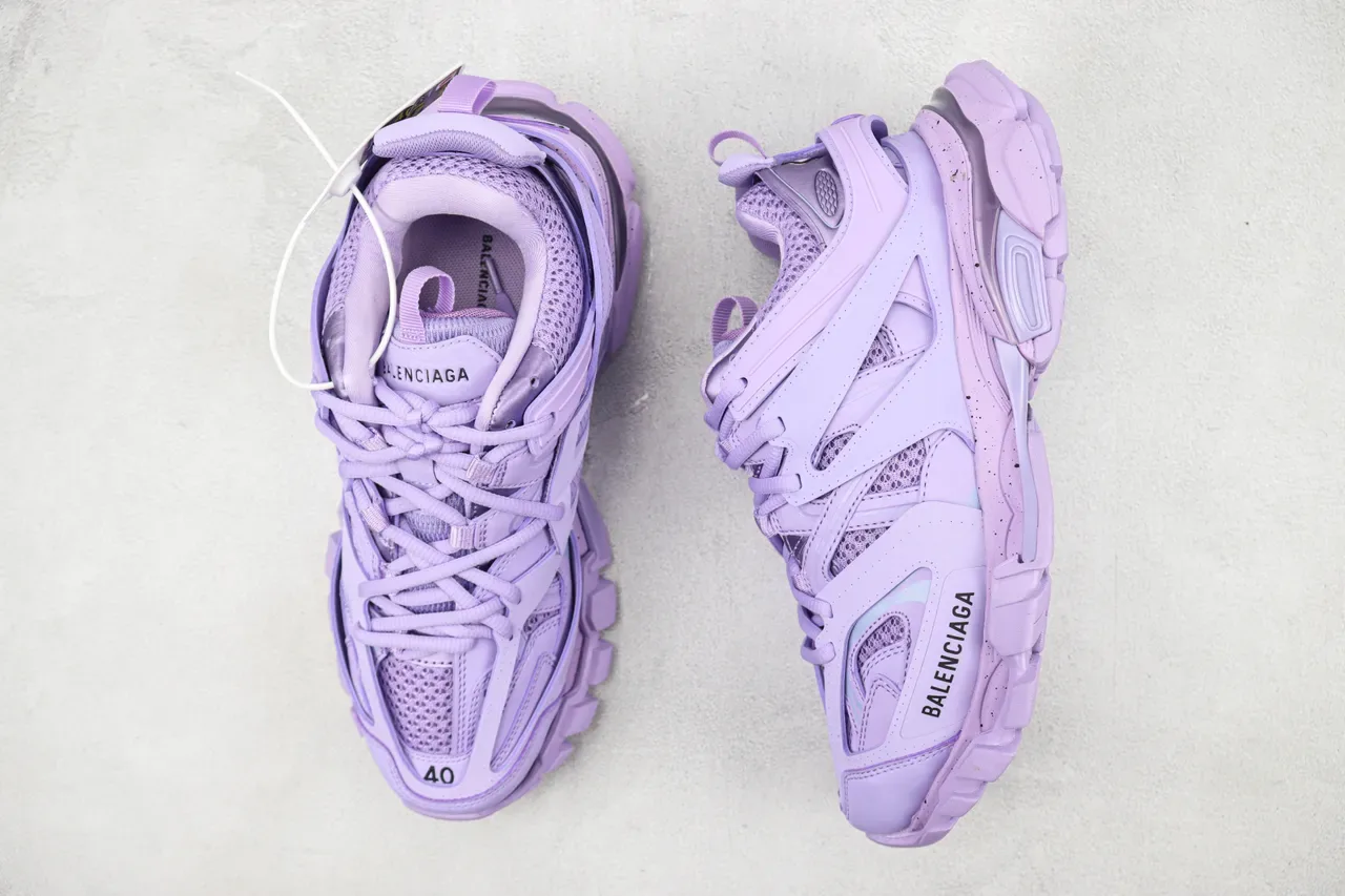 Balenciaga Track Trainer 紫色厚底运动鞋 3
