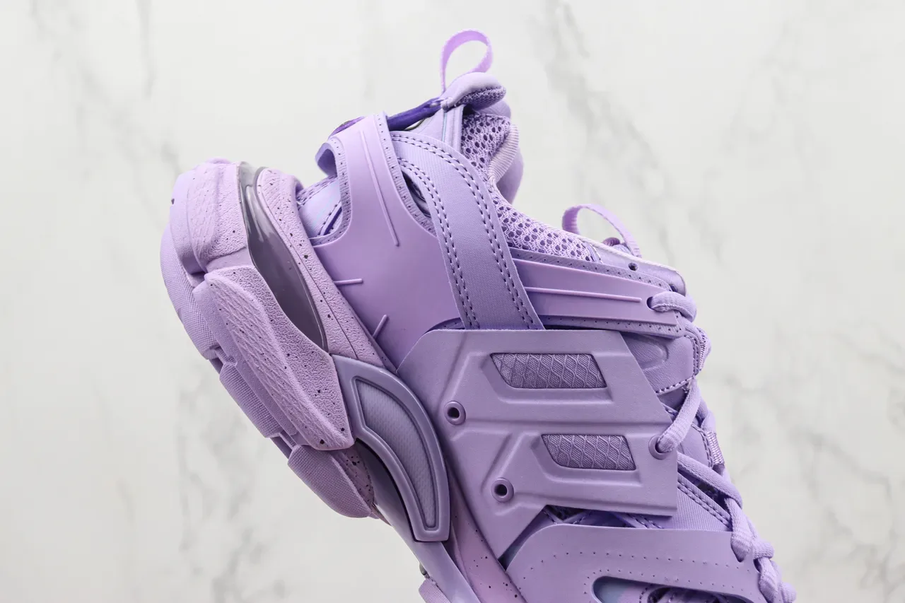 Balenciaga Track Trainer 紫色厚底运动鞋 5