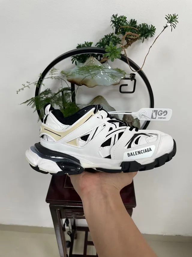 Balenciaga Track Trainer White Black Beige Chunky Sneakers 3
