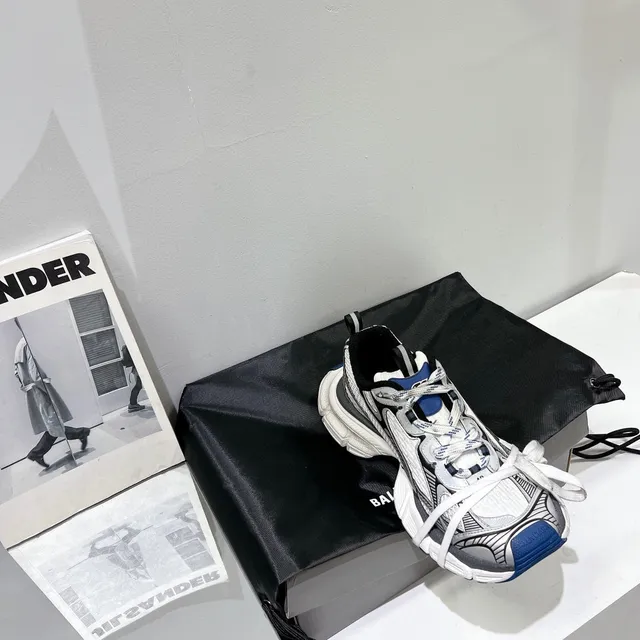 Balenciaga Track Trainer White Gray Black Blue Chunky Sneakers 6