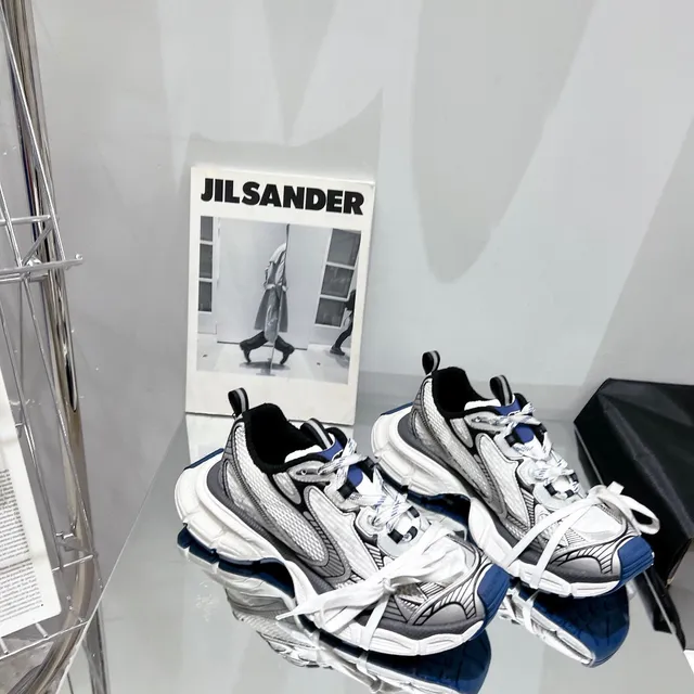 Balenciaga Track Trainer White Gray Black Blue Chunky Sneakers 7