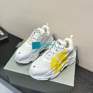 Balenciaga Track Trainer White Yellow Chunky Sneakers