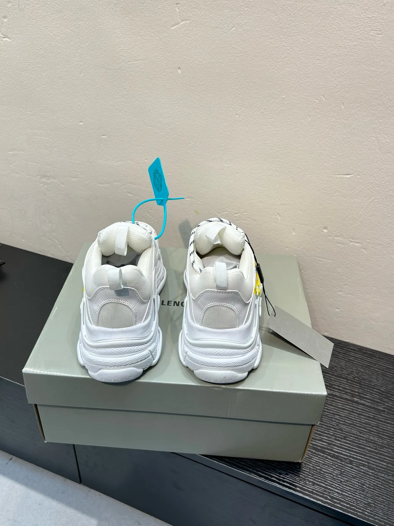 Balenciaga Track Trainer White Yellow Chunky Sneakers 5