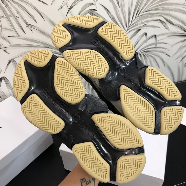 Balenciaga Triple S Gray Blue Yellow Chunky Sneakers 3