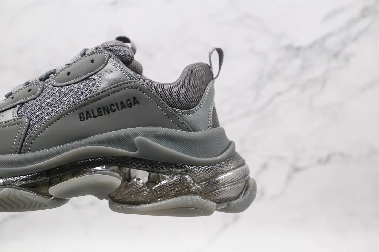 Balenciaga Triple S أحذية رياضية رمادية كاجوال 4