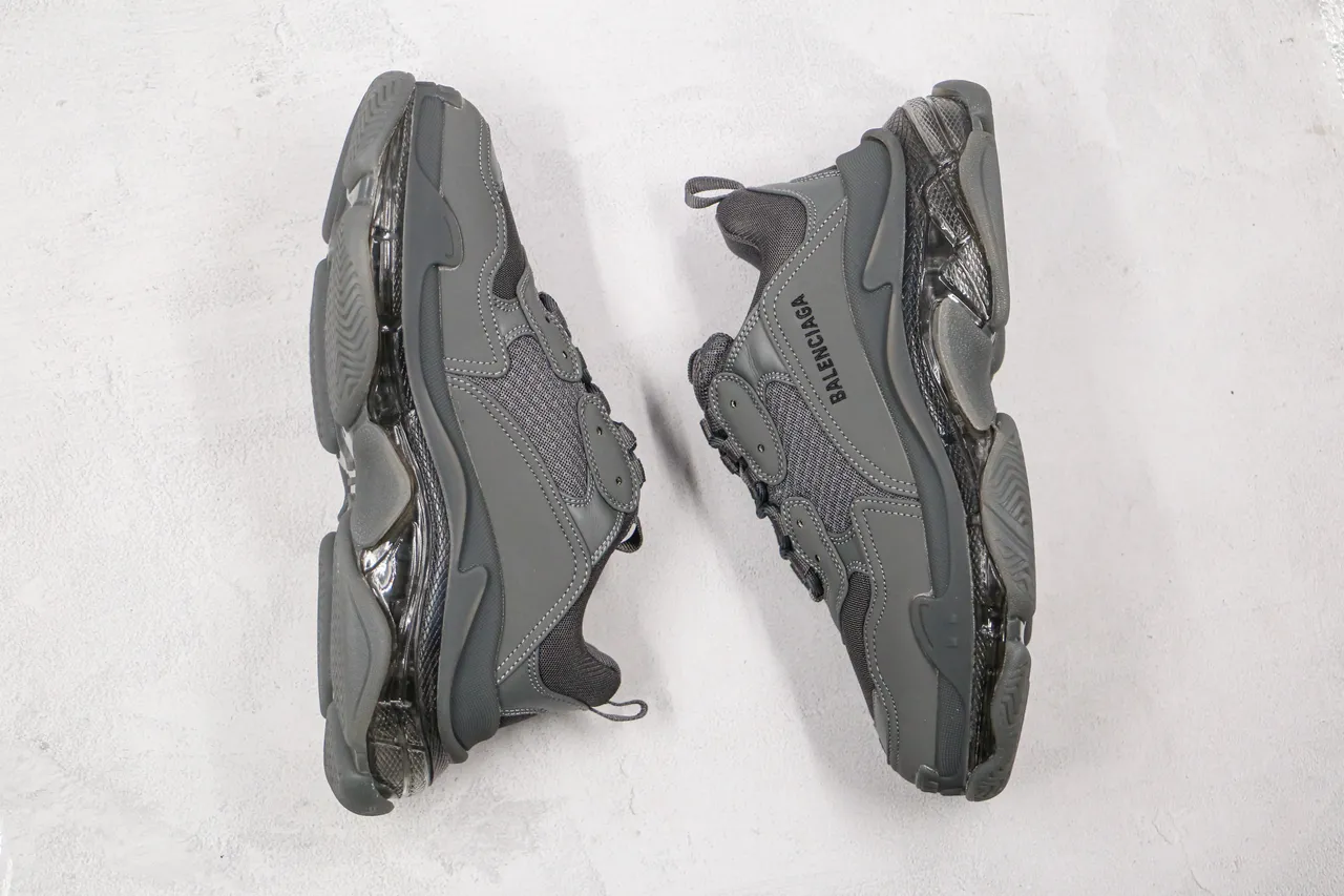 Balenciaga Triple S أحذية رياضية رمادية كاجوال 8