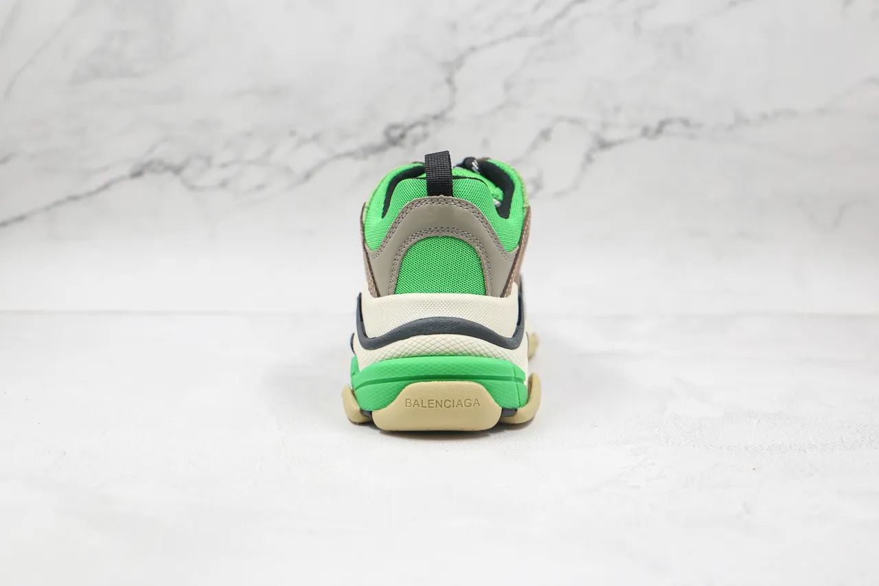 Balenciaga Triple S সবুজ বাদামি চাঙ্কি স্নিকার 2