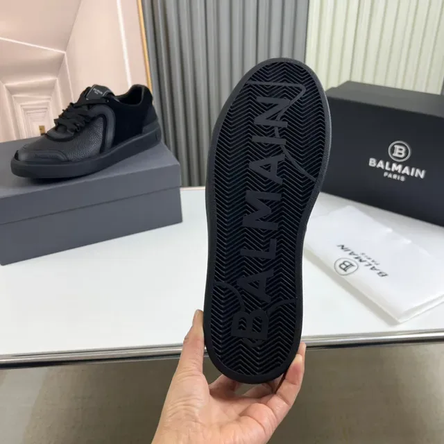 Balmain B-Court Monochrome Black Lifestyle Sneakers 2