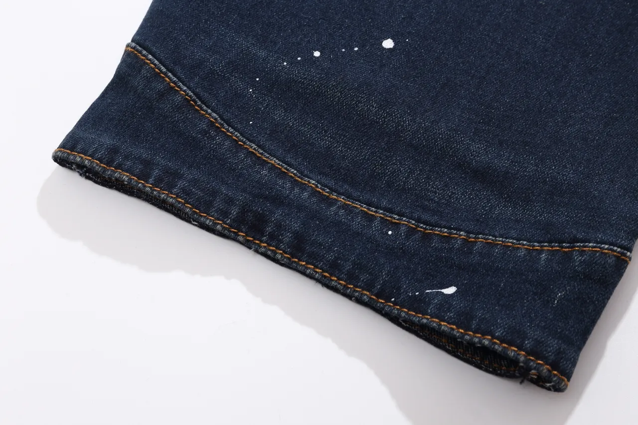 Balmain Distressed Indigo Paint-Splatter Denim Shorts 6