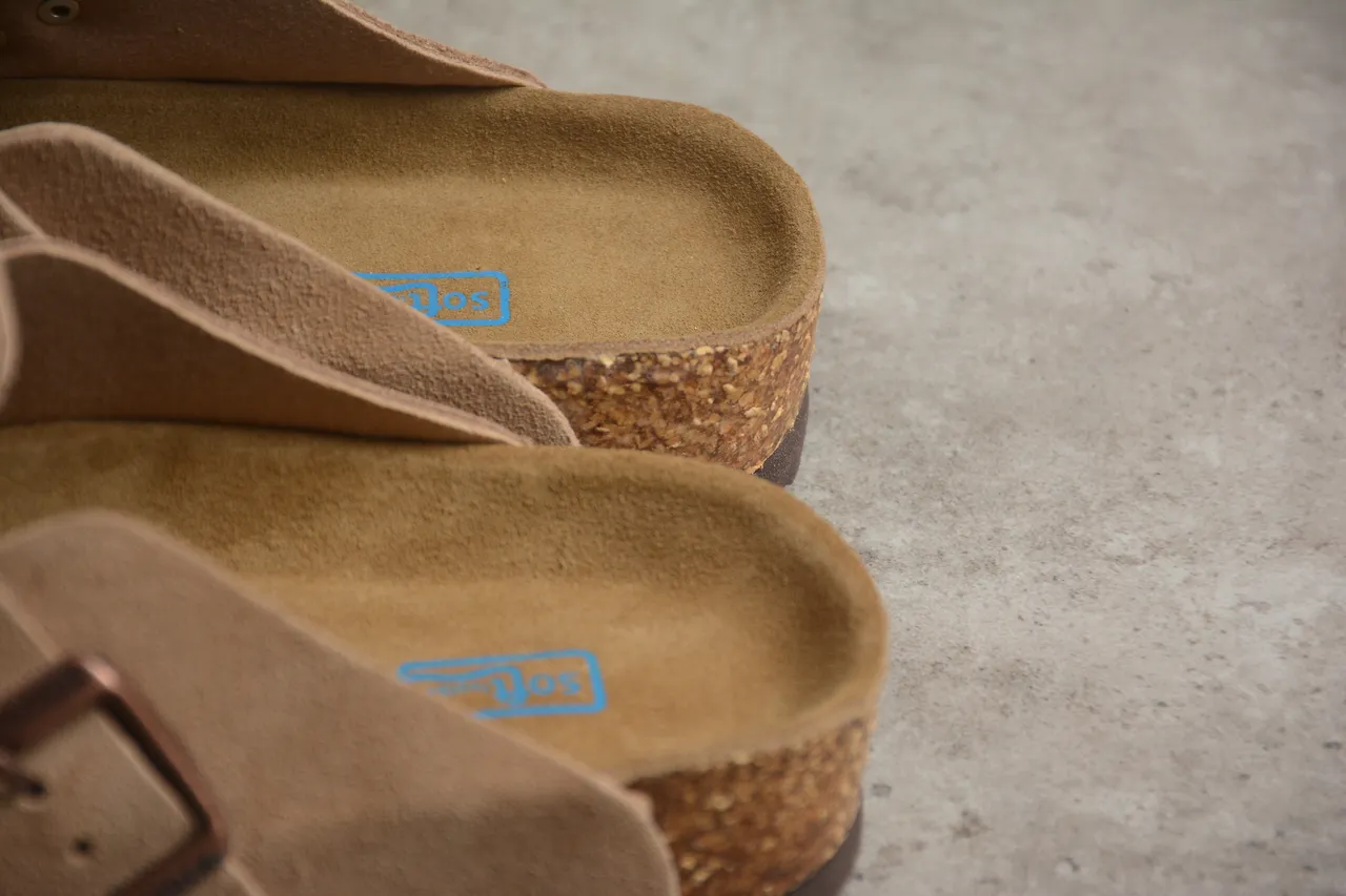 Birkenstock Arizona Tan Suede Single-Buckle Slipper 5
