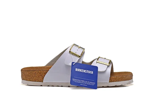 Birkenstock Arizona सफेद दो पट्टियों वाली कास्युअल सैंडल 2