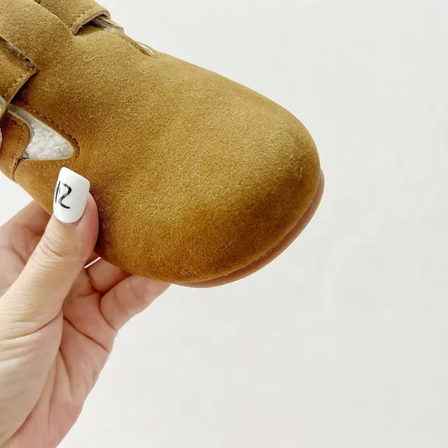 Birkenstock Boston বাচ্চাদের সুয়েড শিয়ারলিং-লাইন্ড লোফার্স 9