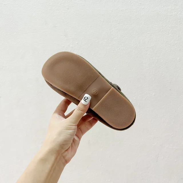 Birkenstock Boston বাচ্চাদের সুয়েড শিয়ারলিং-লাইন্ড লোফার্স 20