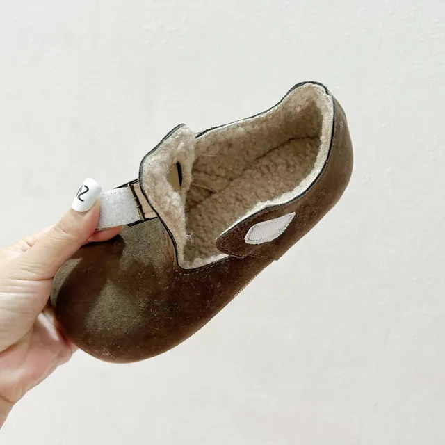 Birkenstock Boston বাচ্চাদের সুয়েড শিয়ারলিং-লাইন্ড লোফার্স 21