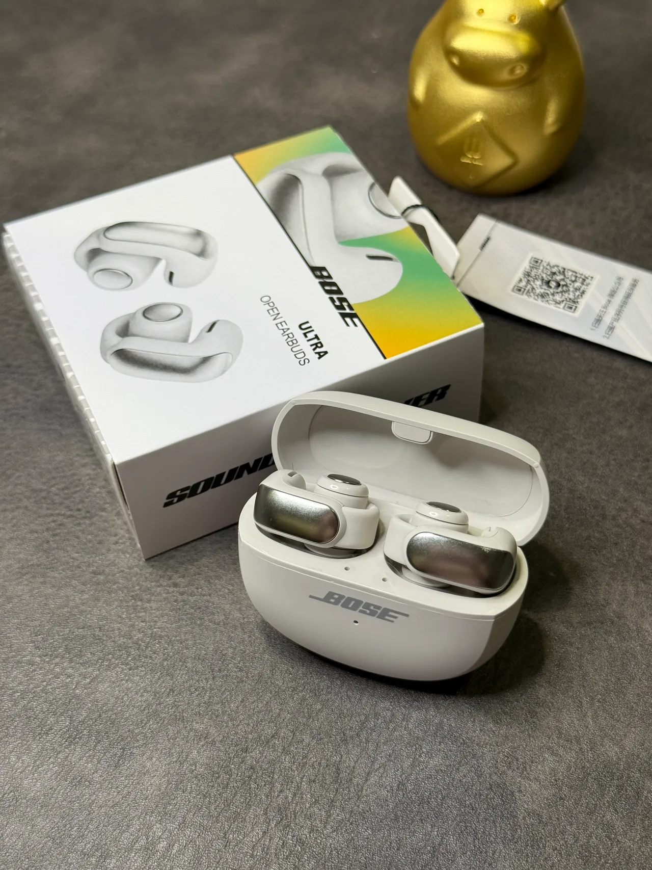 Bose Ultra Open Earbuds সাদা রূপালী ডিজাইন উইংটিপ-ফিট TWS ইয়ারবাডস 2