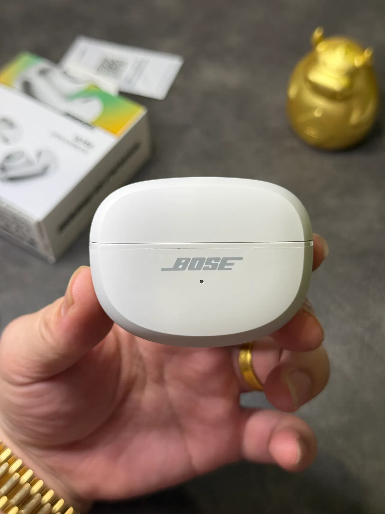 Bose Ultra Open Earbuds সাদা রূপালী ডিজাইন উইংটিপ-ফিট TWS ইয়ারবাডস 8