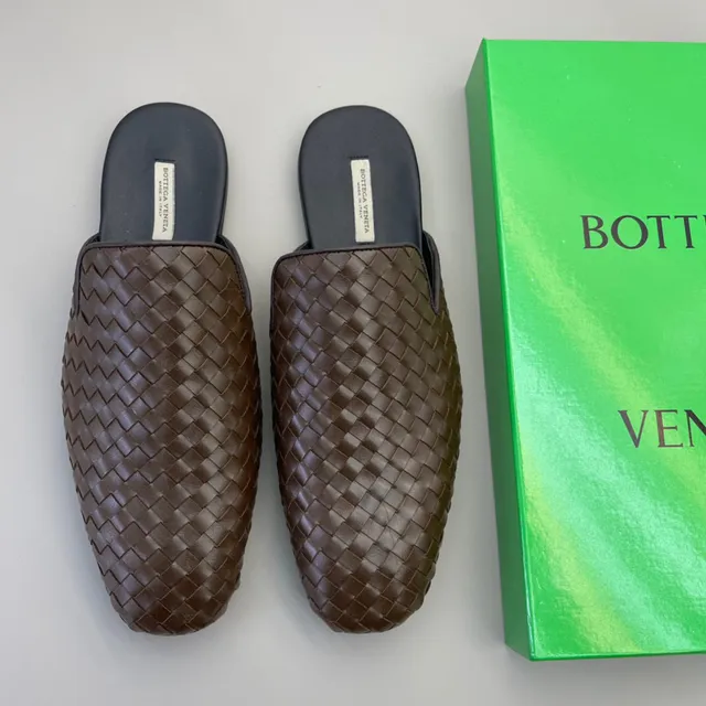 Bottega Veneta Andiamo Brown Intrecciato Woven Leather Slippers 2