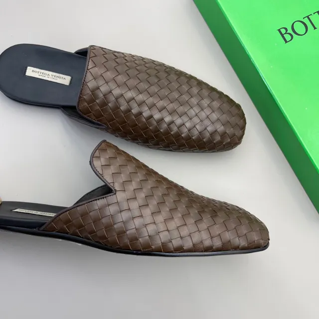 Bottega Veneta Andiamo Brown Intrecciato Woven Leather Slippers 4