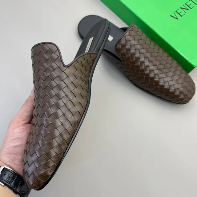 Bottega Veneta Andiamo Brown Intrecciato Woven Leather Slippers 6