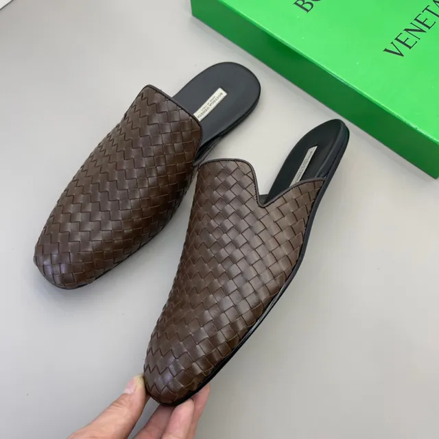 Bottega Veneta Andiamo Brown Intrecciato Woven Leather Slippers 7