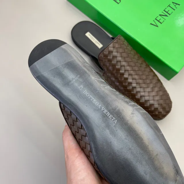 Bottega Veneta Andiamo Brown Intrecciato Woven Leather Slippers 8