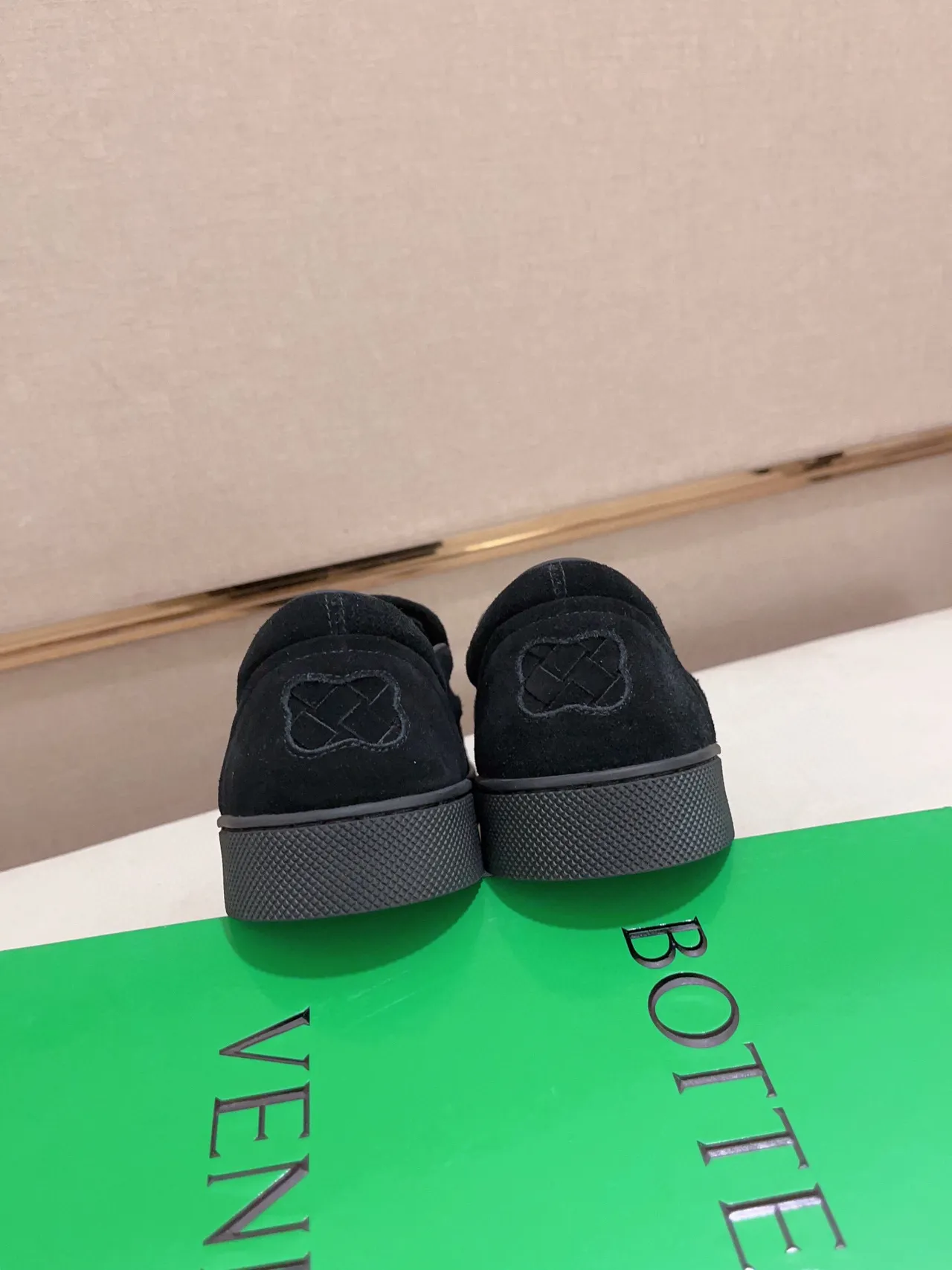 Bottega Veneta Cassette Loafer Black Woven Suede Slip-On Loafer 8