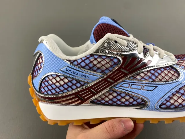 Bottega Veneta Cassette Mesh and Synthetic Cage Sneaker 3