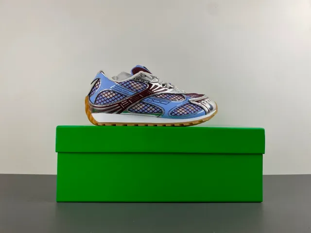 Bottega Veneta Cassette Mesh and Synthetic Cage Sneaker 15