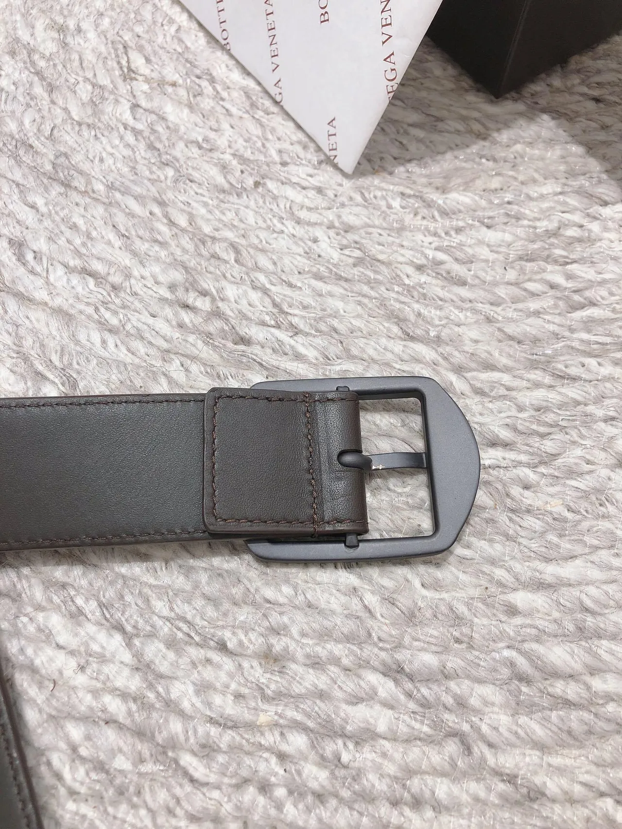Bottega Veneta Intrecciato حزام جلد بني منسوج 3