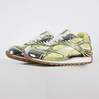 Bottega Veneta Yellow Silver Mesh Upper Chrome Metallic Overlays Lifestyle Sneakers