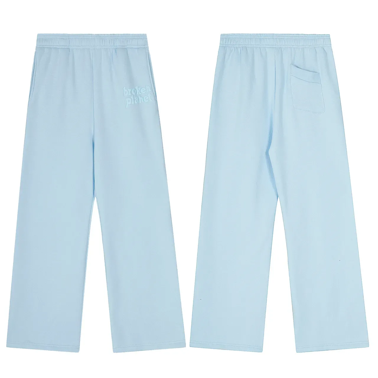 Broken Planet Oversized Light Blue Zip-Front Hoodie and Wide-Leg Sweatpants Tracksuit 2