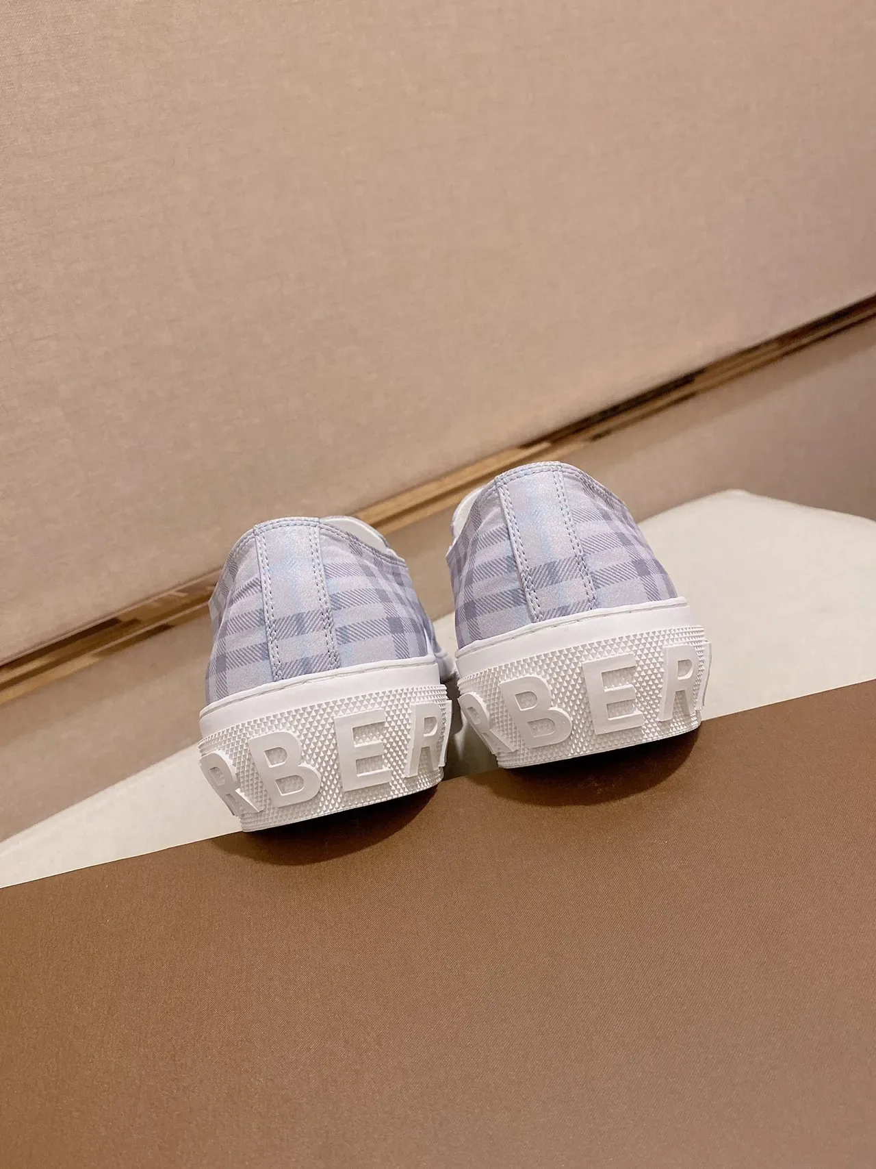 بوربيري أحذية رياضية للأسلوب الحياتي أزرق أبيض سولة منصة slip-on 3