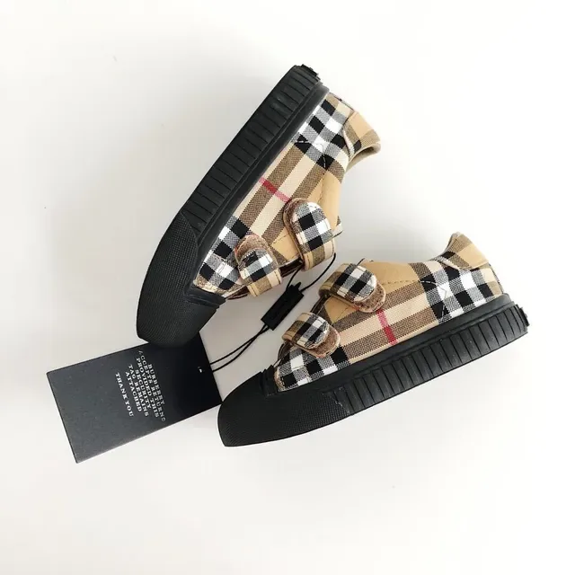 Burberry Check Strap Low-Top Lifestyle Sneakers 10