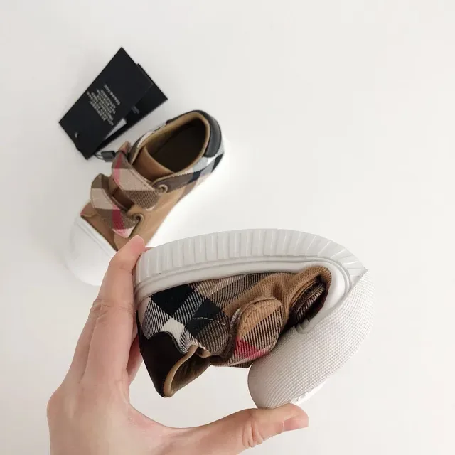 Burberry Check Strap Low-Top Lifestyle Sneakers 17