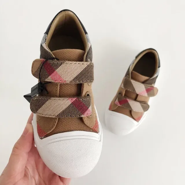 Burberry Check Strap Low-Top Lifestyle Sneakers 23