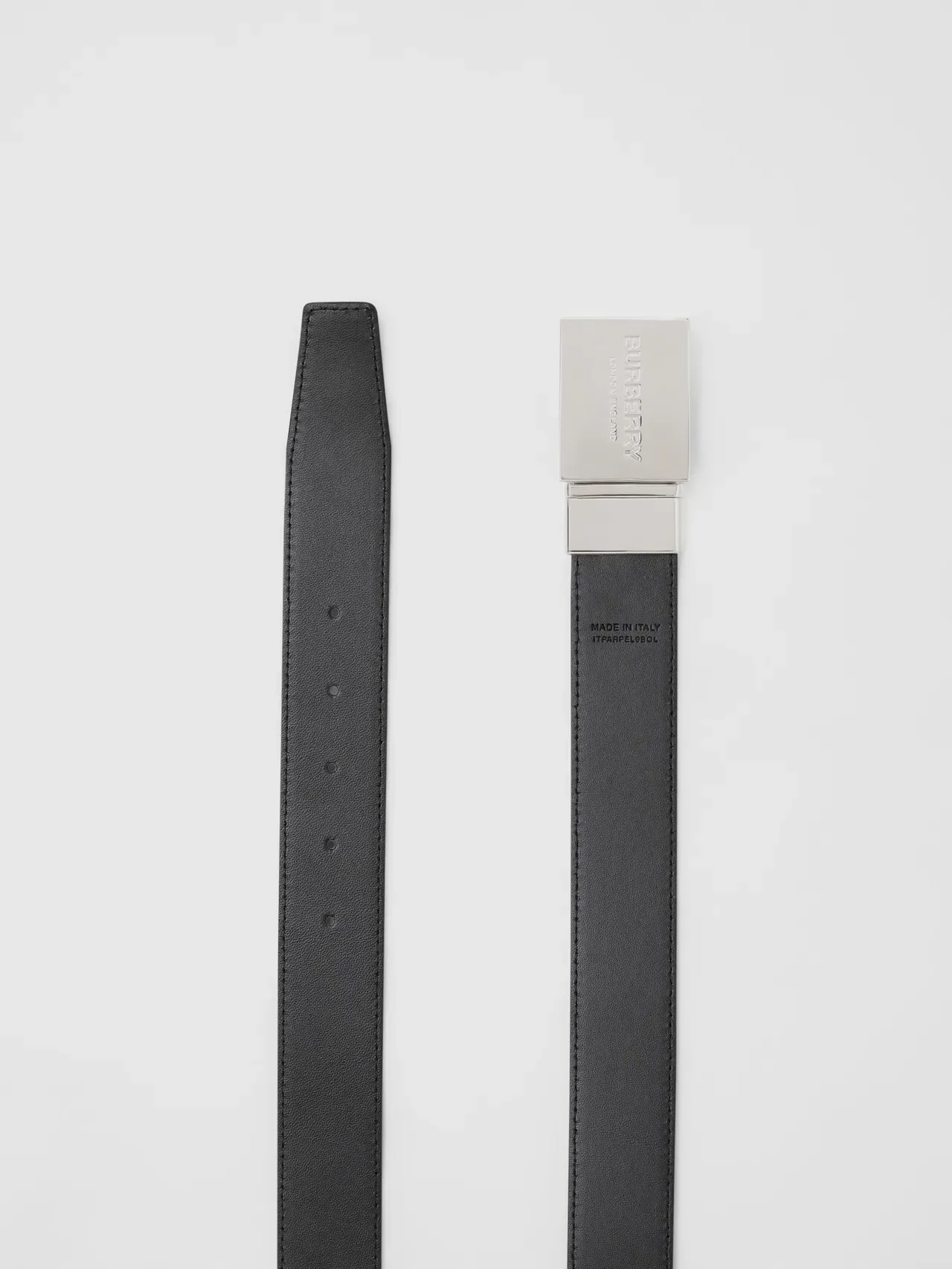 Burberry Knight Ceinture en cuir texturé réversible 2