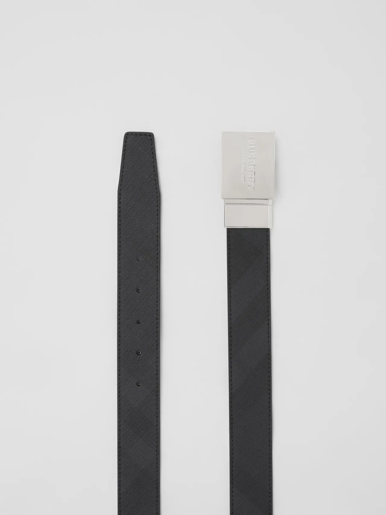 Burberry Knight Ceinture en cuir texturé réversible 6