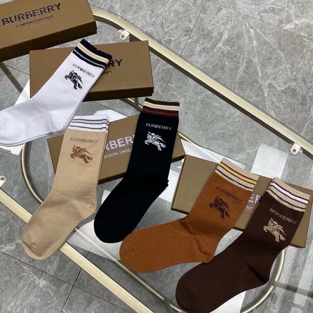 Burberry 标志刺绣条纹袖口船袜 5