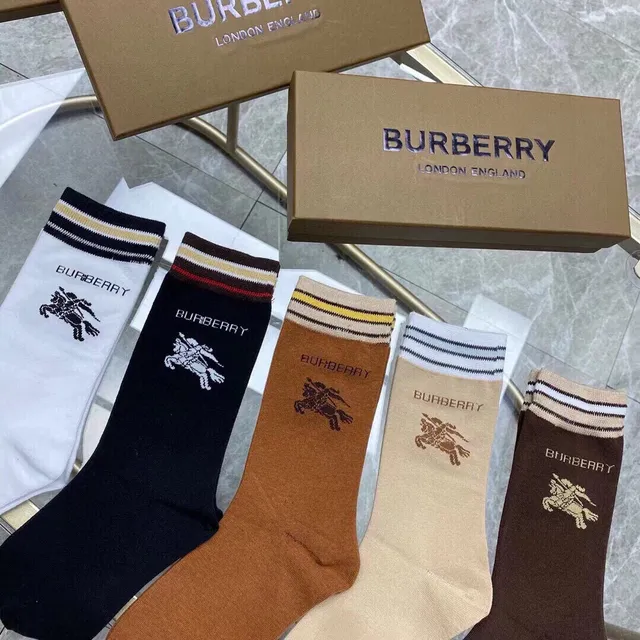 Burberry 标志刺绣条纹袖口船袜 6