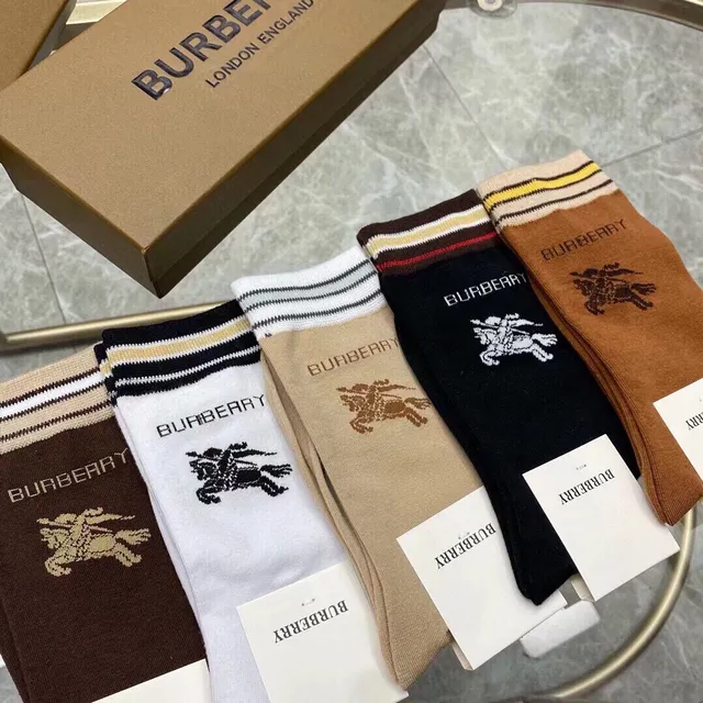 Burberry 标志刺绣条纹袖口船袜 7