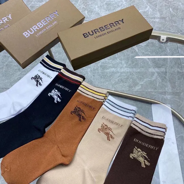 Burberry 标志刺绣条纹袖口船袜 8