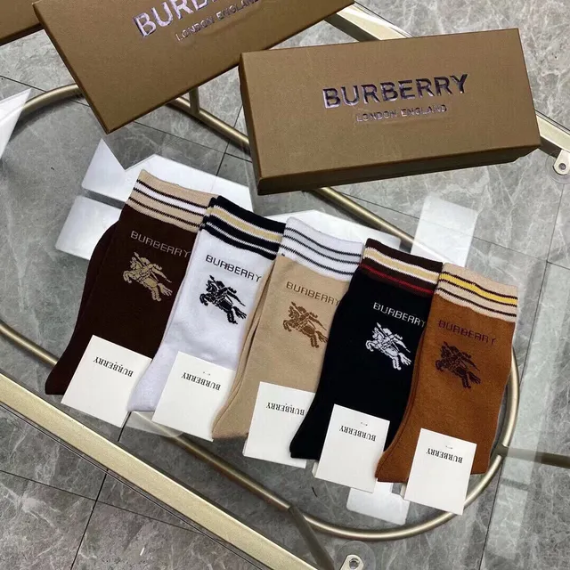 Burberry 标志刺绣条纹袖口船袜 9