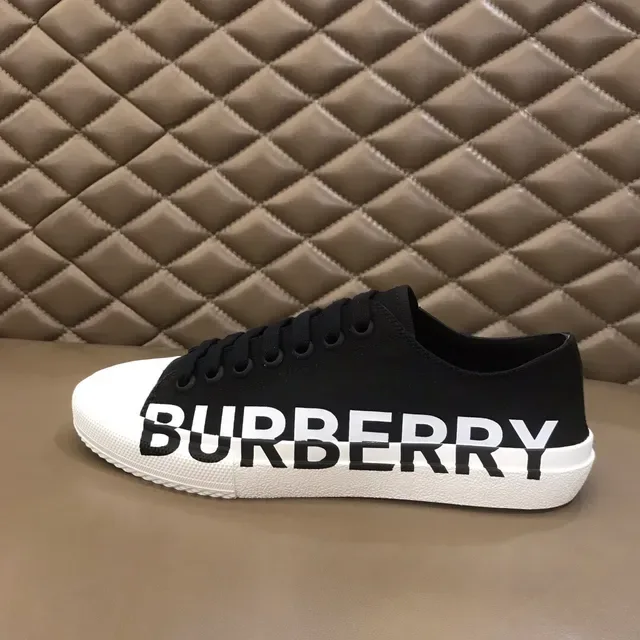 Burberry Logo-Side Black and White Lifestyle Sneakers 2
