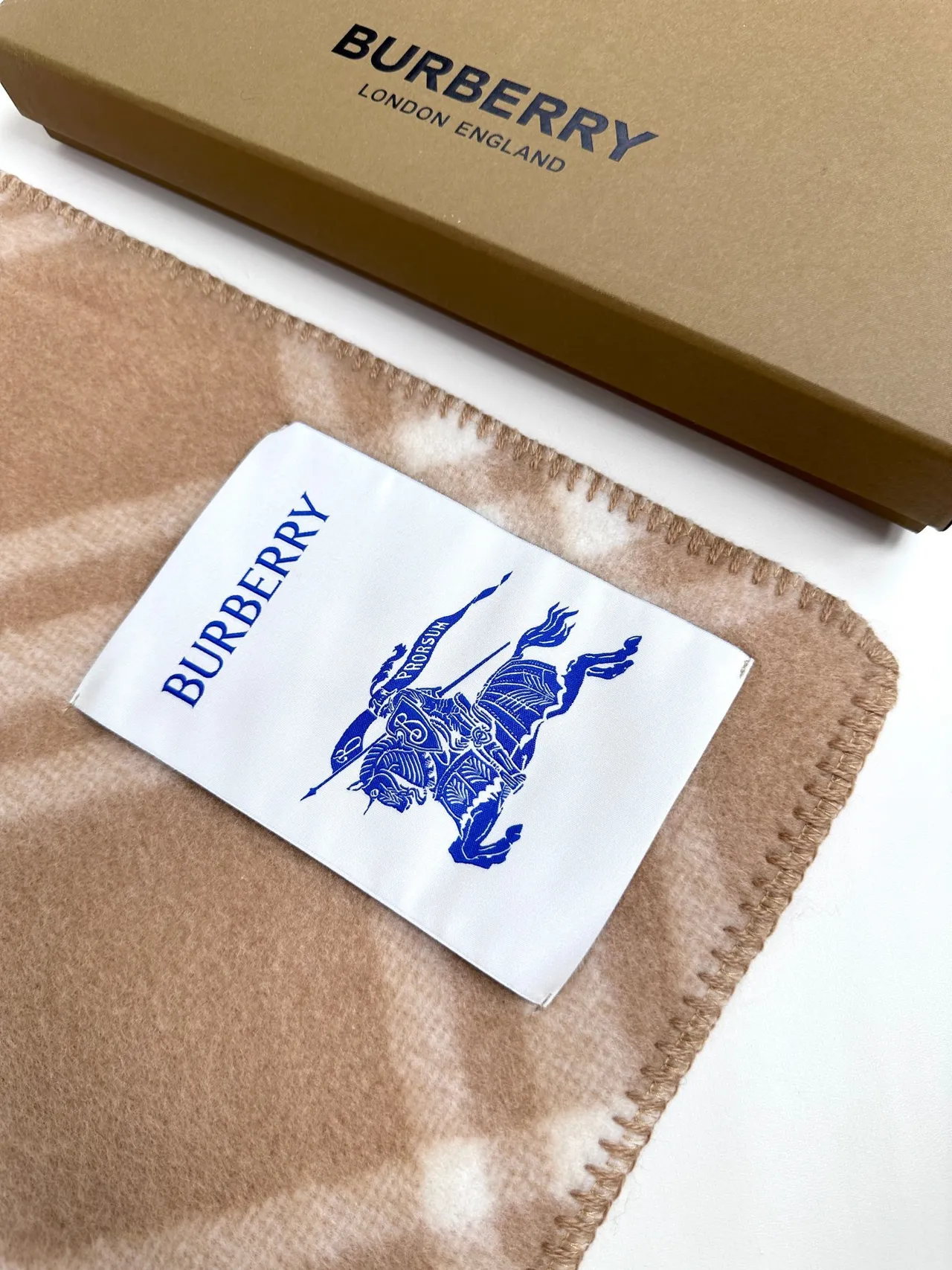 Burberry Nova Check উটনী ও ক্রিম ক্যাশমের স্কার্ফ 3