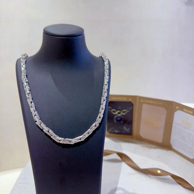Bvlgari Articulated Pavé Chain Necklace 2